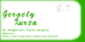 gergely kurta business card